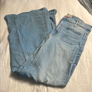 MOTHER Light Blue Flare & Wide Leg Jeans